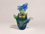 Alf Leila w Leila – crystal oud bottle with flowing petal design in green and blue فاخر من أتيليه كاروسيل
