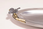 Butterfly Plate – stainless steel silver and gold plate with butterfly detail فاخر من أتيليه كاروسيل