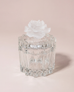 Lumiere Rose luxury transparent crystal jar with rose lid by Atelier Carrousel