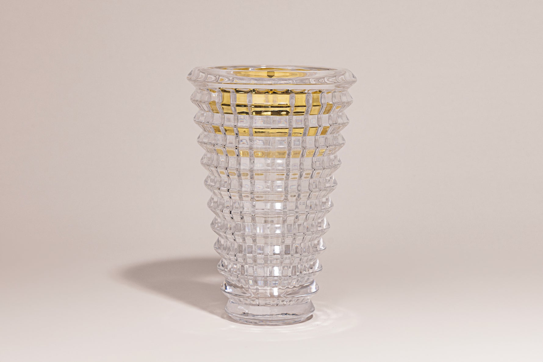 Mawj luxury rippled crystal oud burner with golden core by Atelier Carrousel