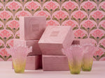 Blush Garden bespoke custom pink gradient gift boxes with handcrafted burners by Atelier Carrousel
